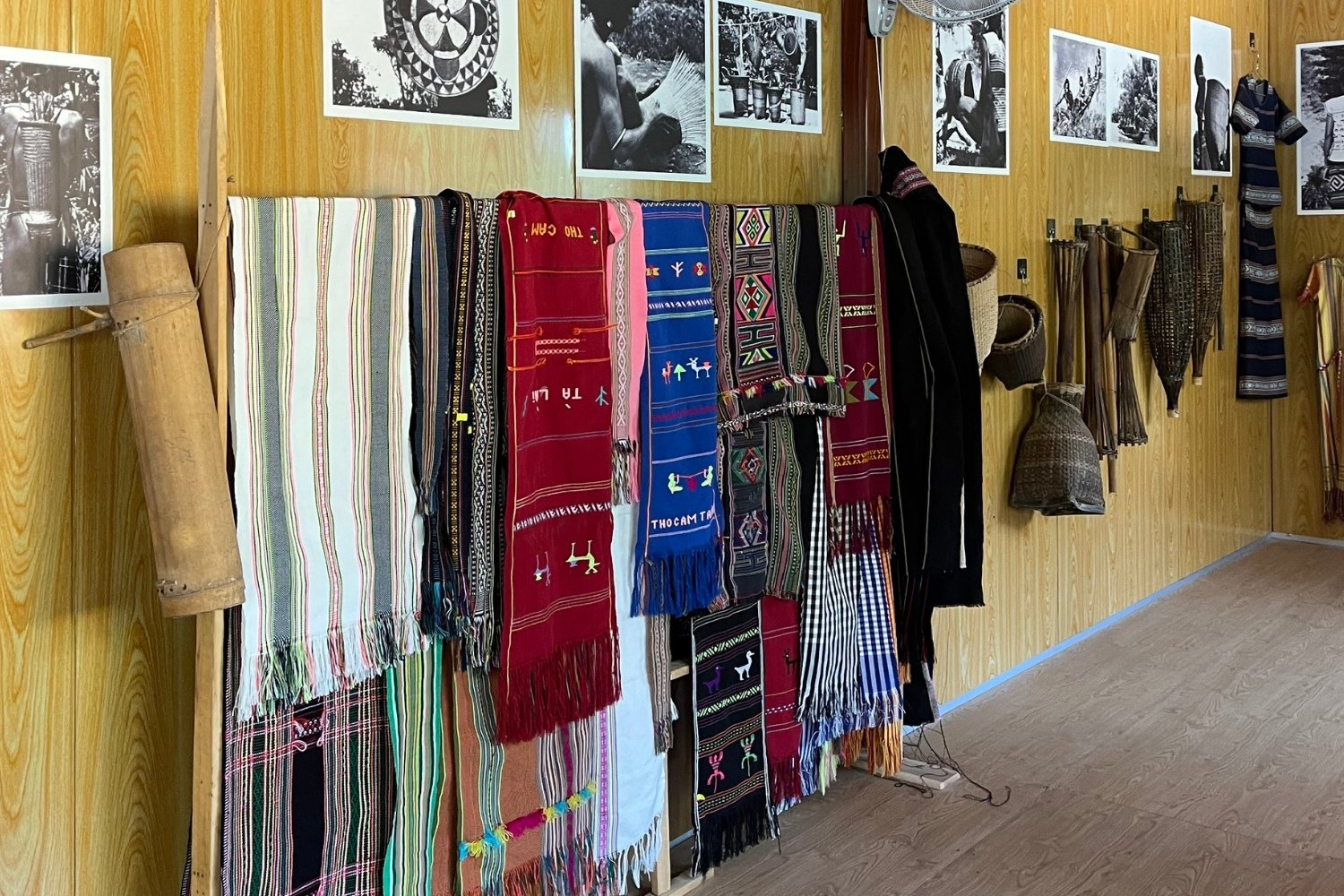 Colorful handcrafted products of the Ma people, featuring a wide variety of patterns and motifs.