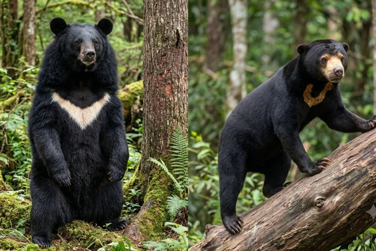 Moon bear and Sun bear. Image: Bao An Giang