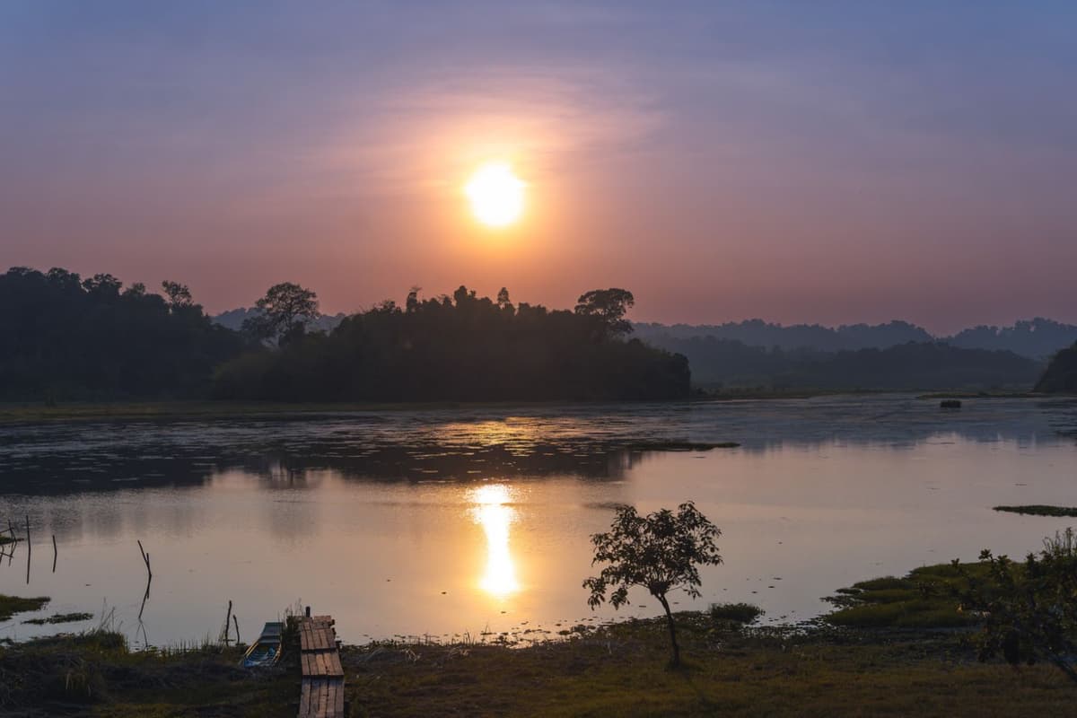 Sunset in Bau Sau (Crocodile Lake), Cat Tien National Park.