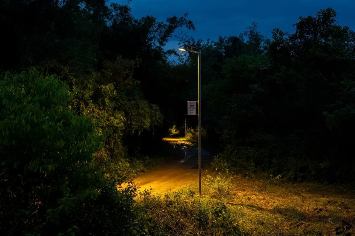 The roads in Hamlet 4, Ta Lai Commune, are now lit up at night.